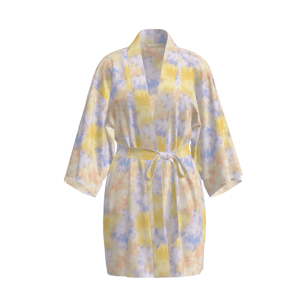 T/Banboo Rayon/S pigmentprint met drop-naald RIB